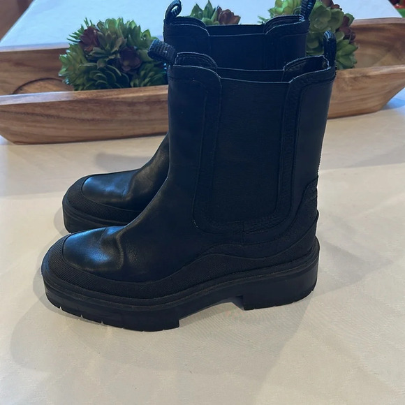 Sam Edelman Lulia Lug Sole Chelsea Boot boots Size 9 Leather Platform Chunky EUC - Picture 3 of 7